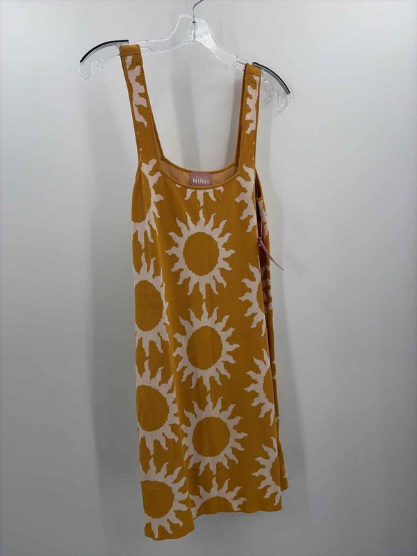 Pre-Owned Show Me Your Mumu Tan Size Medium Printed Short Sleeveless Dress