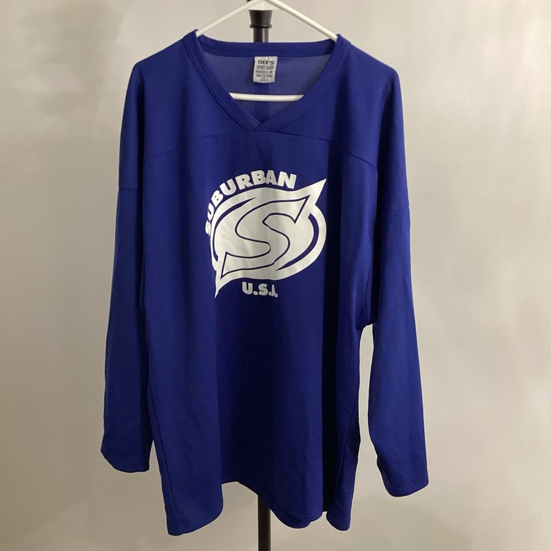 Blue Suburban U.S.A. Long Sleeve Shirt, Men’s Size XL