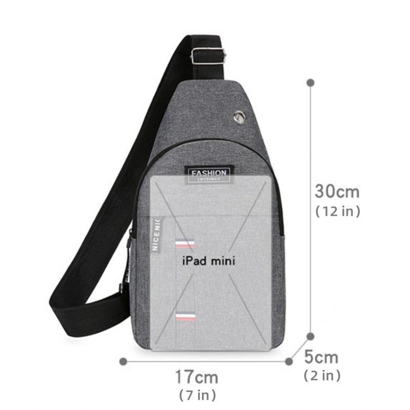 Men’s Canvas Crossbody Sling Bag Shoulder Backpack Casual Travel Chest Pack US gallery