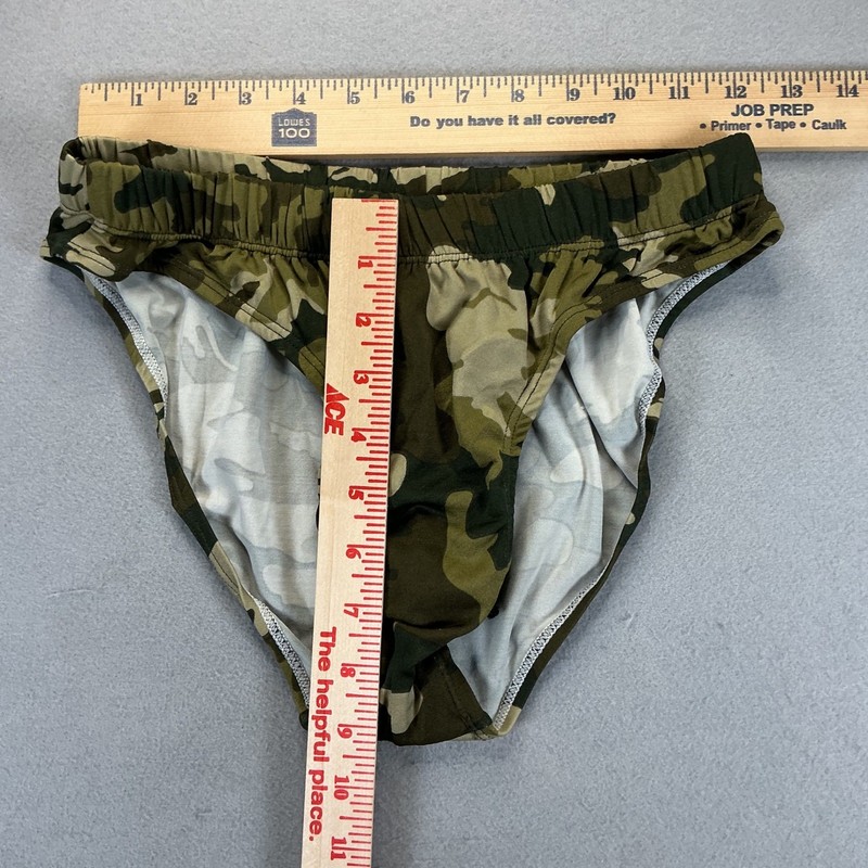 Uzzi Olive Camo Swim Briefs Men's Large NWT Military Tactical Beach Swimwear gallery