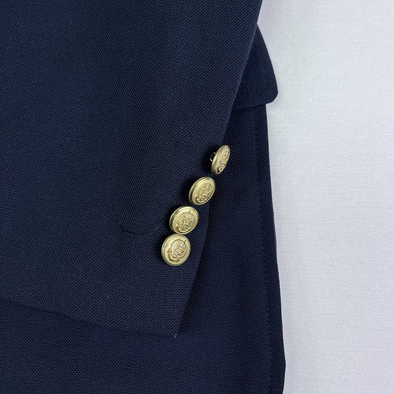 Andhurst Vintage Suit Jacket Mens Sz 44L Sport Coat Blazer Navy Blue Made In USA gallery