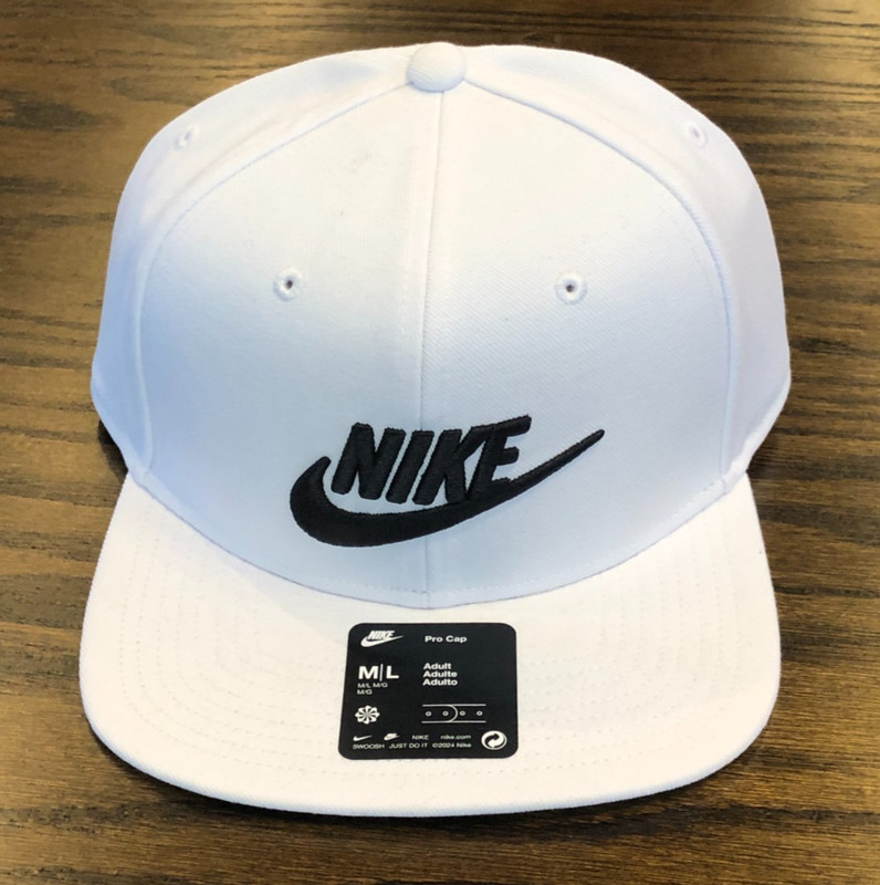 Nike Dri-FIT Pro Cap Structured Futura Unisex Hat White Size S/M FB5380-100 gallery