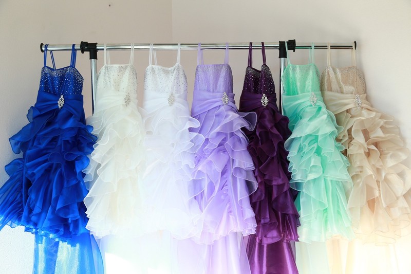 Organza Pleated Ruffled Flower girl dress Junior Bridesmaid Christmas Pageant gallery