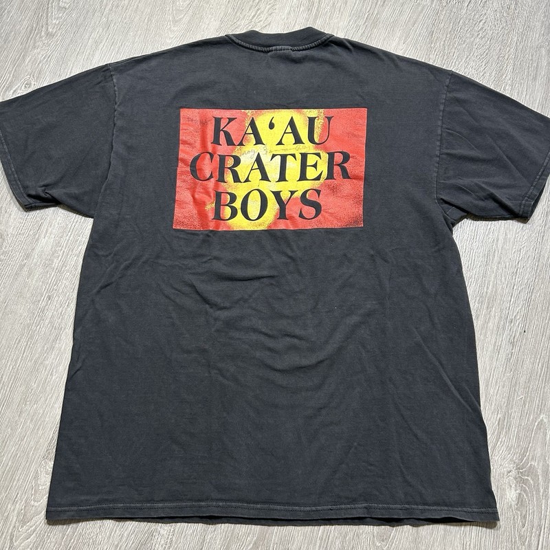 Vintage Ka’au Crater Boys Signed T Shirt Mens XL Hawaiian Band Tee Black Troy