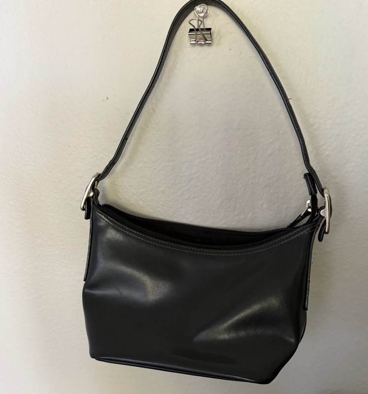 Vintage Liz Claiborne Faux Leather Mini Shoulder Bag from the late 1990s