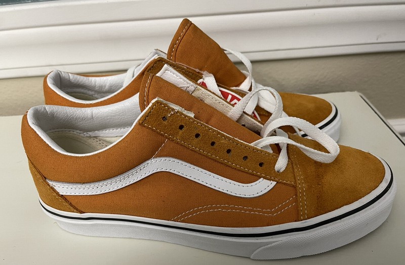 VANS OLD SKOOL MEN’S DESERT SUN TRUE WHITE Stripe Mens 8 Womens 9.5