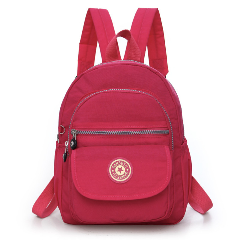 Waterproof Mini Backpack Women Purse Nylon Shoulder Rucksack Small Travel Bag gallery