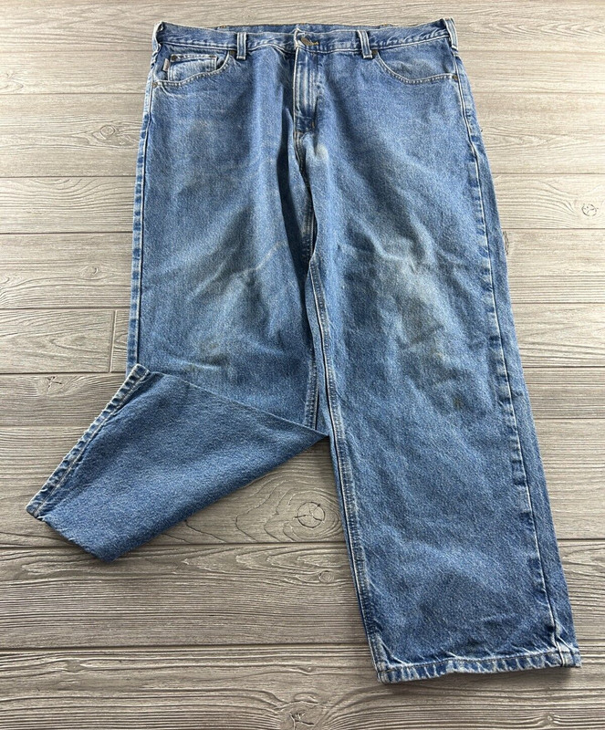 Carhartt B167DST Loose Fit Blue Denim Jeans Pants Men’s Size 40X30 Medium Wash