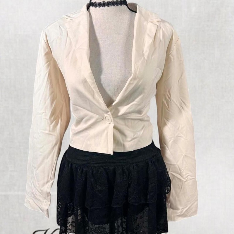 Y2K Luxury Chic Wild Fable Button Baby Blazer Brand New