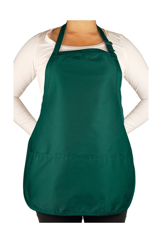 Adjustable Bib Apron Spun Poly-Commercial, Restaurant Kitchen 3 Pocket 72 gallery