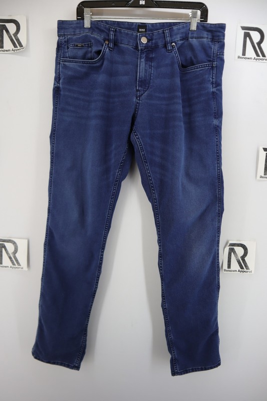 Men’s Hugo Boss Blue Jeans Size 36 X 32L Denim Delaware Slim Fit Stretch Italian