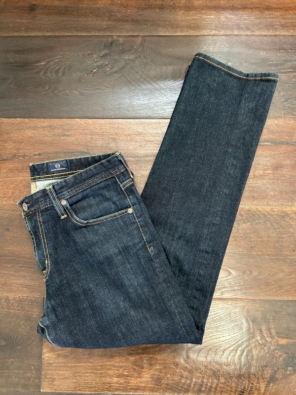 Mens AG Adriano Goldschmied Jeans The Matchbox Slim Straight Dark Jeans 32 x 29