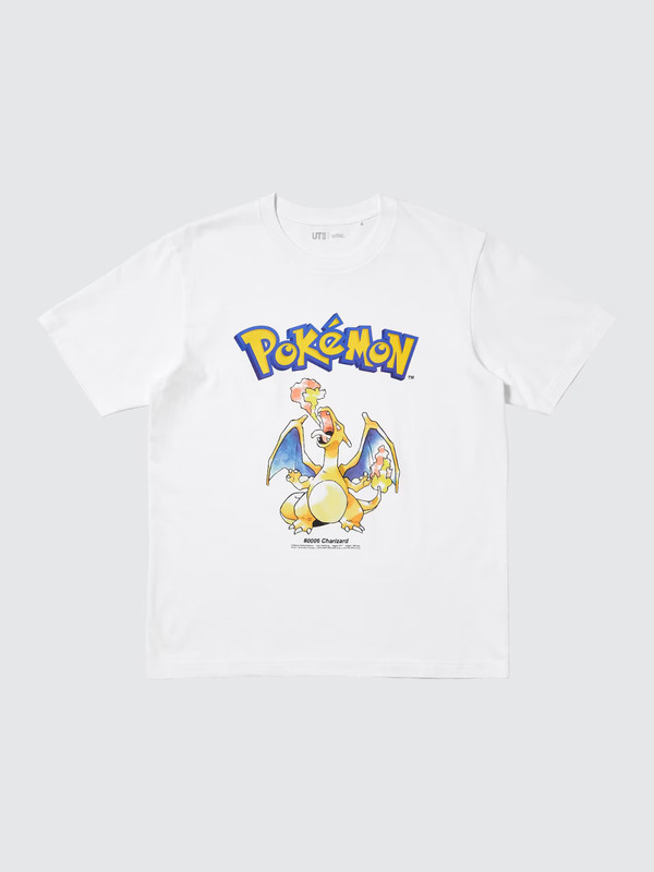 Uniqlo Pokemon UT T-Shirt Charizard White New 30th Anniversary (Size S~XL)