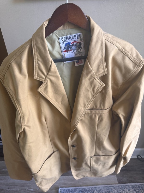 Schaefer Outfitter Drifter Jacket Mens Large XL Suntan Canvas Western Ranch NWOT