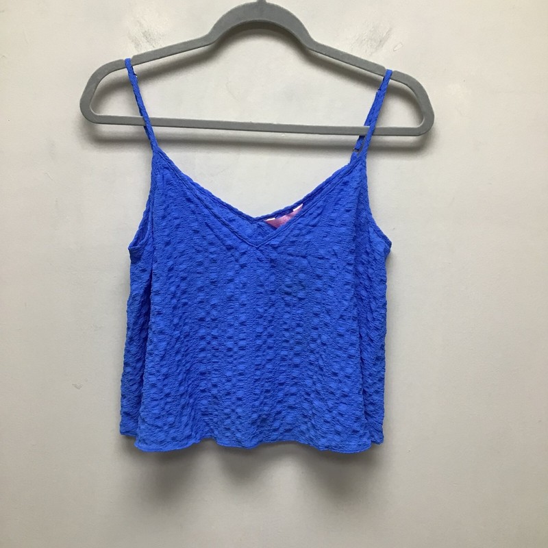 Lilly Pulitzer Lapis Blue Textured Adjustable Cami Strap Aletta Top XS $78 New