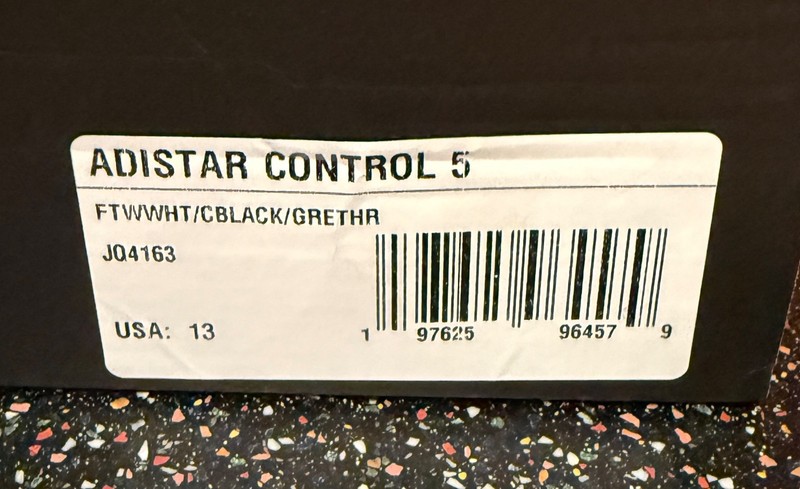 NWOB Men's Adidas Adistar Control 5 Running Shoes Size 13 Color White JQ4163 gallery