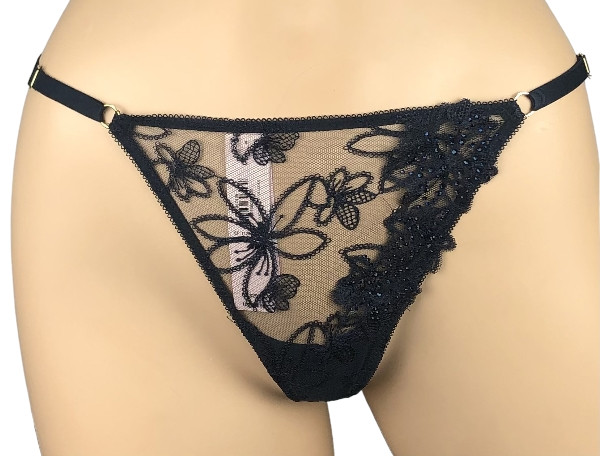 VICTORIA’S SECRET VERY SEXY ZIGGY GLAM EMBROIDERED V-STRING THONG PANTY MEDIUM