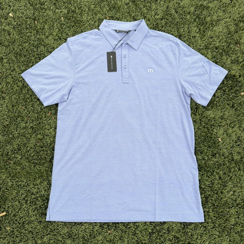 Travis Mathew The Heater Polo Heather Violet Storm Mens Medium NWT Golf gallery