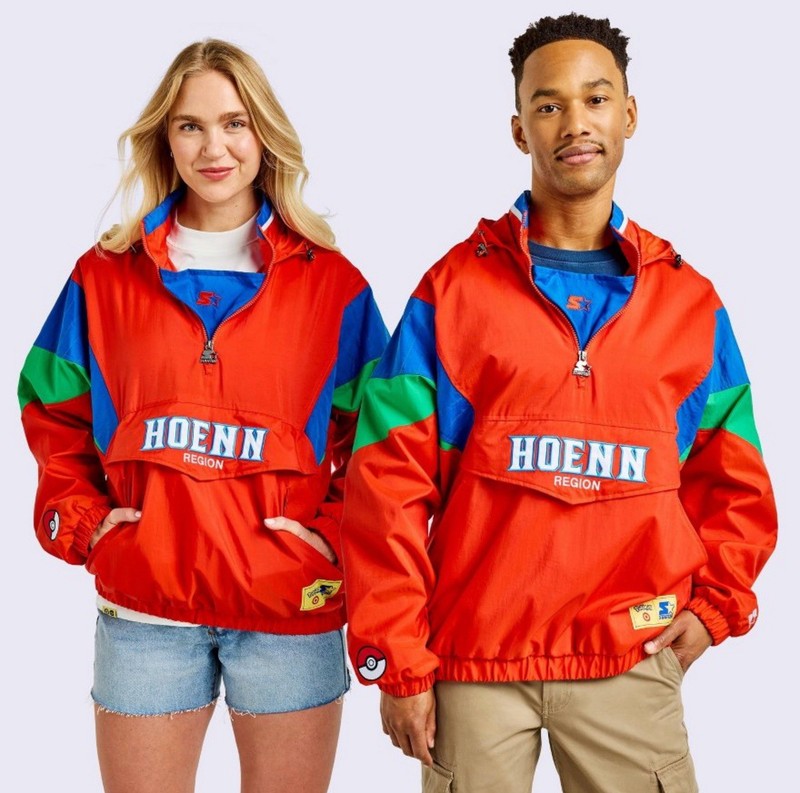 Pokémon x Target Started Pullover Jacket JOHTO SIZE XL *RED