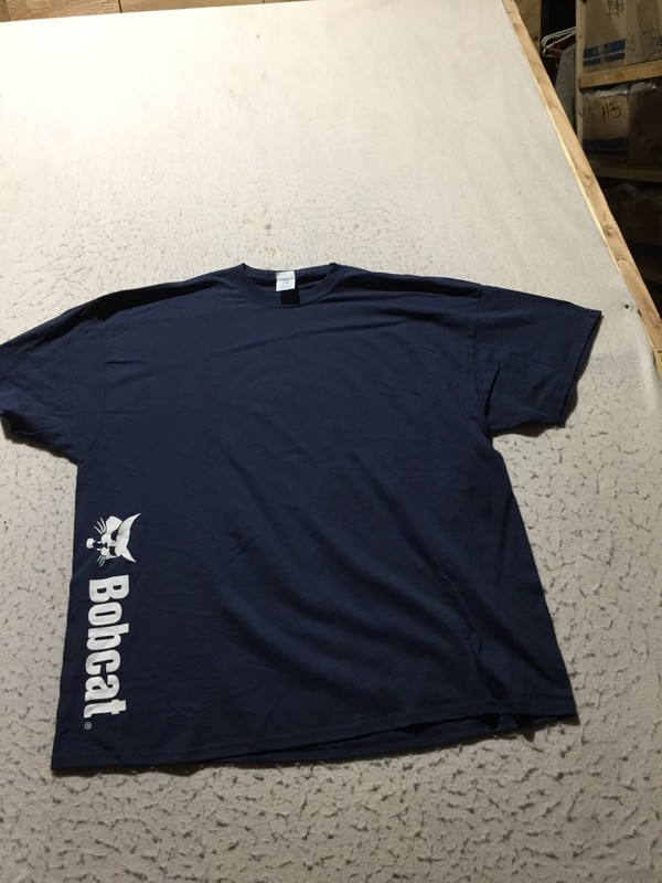 Bobcat T Shirt Mens 3XL Blue White Graphic Print Logo Short Sleeve Crew Port