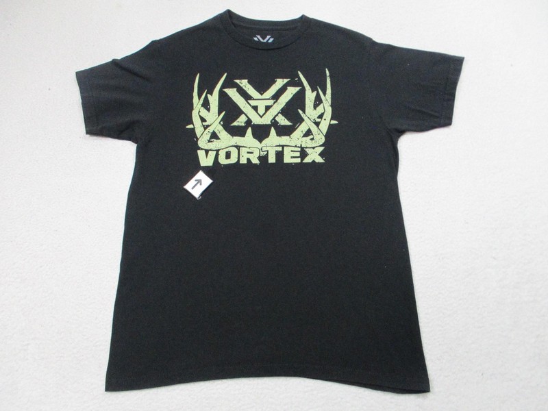 Vortex Shirt Mens Medium Black Antler Logo Graphic Hunting Outdoor Tee