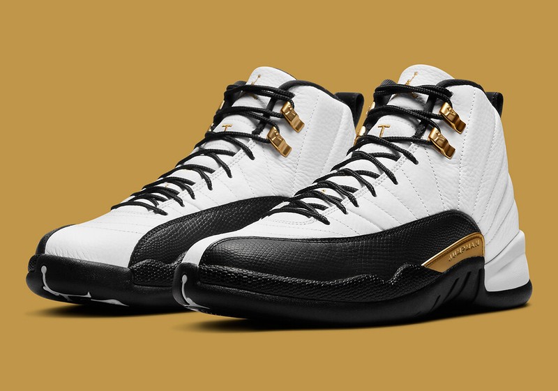 2021 Nike Jordan XII 12 Retro Royalty Taxi size 12. White Black Gold. CT8013-170