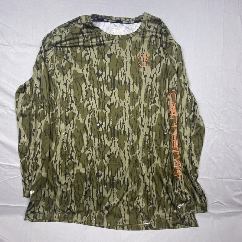 Carhartt Force Sun Defender Mossy Oak Bottomland Shirt Mens 3XL Multicolor Camo