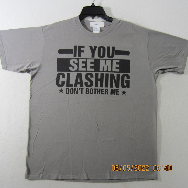 Port & Company Shirt Men Extra Large Gray Short Sleeve Lightweight Casual Cotton