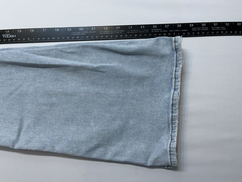 American Eagle Button Fly Jeans Womens Size 6 Wide Leg 26x28 Stretch Blue Denim gallery