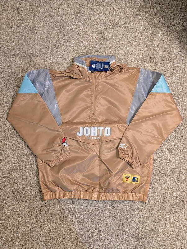 Pokemon x Target Pullover Jacket Gold JOHTO Region Size L New IN HAND✅
