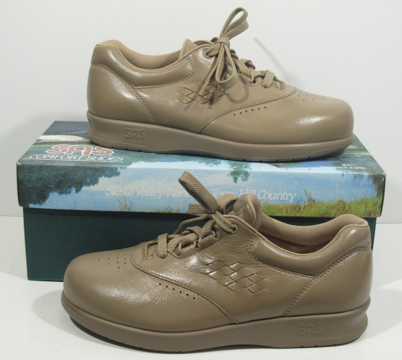New SAS Women’s Free Time Walking Shoe Size 6 1/2 W~Hand Crafted~USA~Mocha~Tan