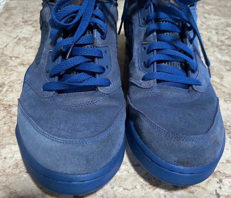 Nike Air Jordan 5 Retro Blue Suede Men's Size 13 136027-401 2017 gallery