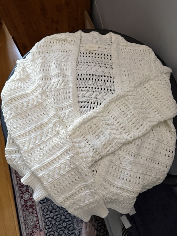 CYRUS CREAMY WHITE KNITTED CARDIGAN S NWOT