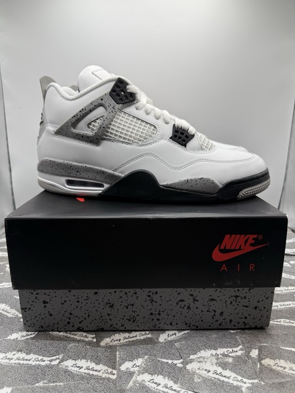 Air Jordan 4 Retro OG 2025 White Cement FV5029-100 Men’s Size Grey Black New