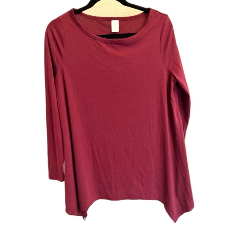 West Loop Sharkbite Asymmetrical Tunic Top Size M High Low Shirt