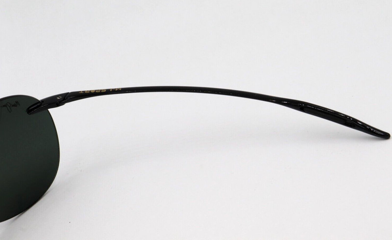 New Maui Jim SUGAR BEACH Black Rimless Sunglasses Gray Polarized 421-02 $189 gallery