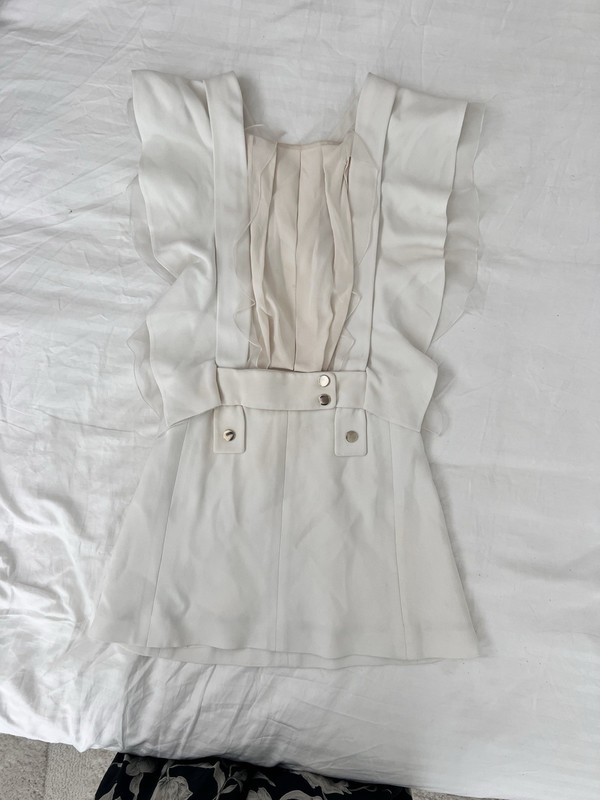 Chloé Paris FW2013 Runway Sample Ivory Ruffle Dress Atelier Altered Archive Look