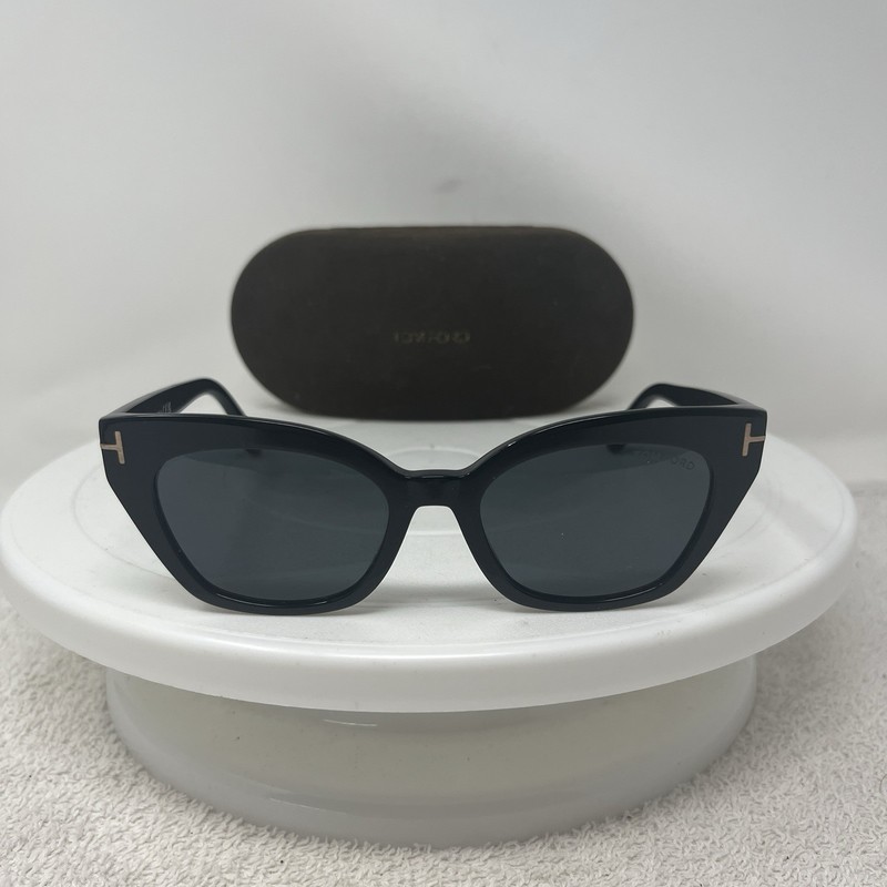 Tom Ford Juliette TF1031 Women’s Black Cat Eye Tinted Plastic Sunglasses 140mm