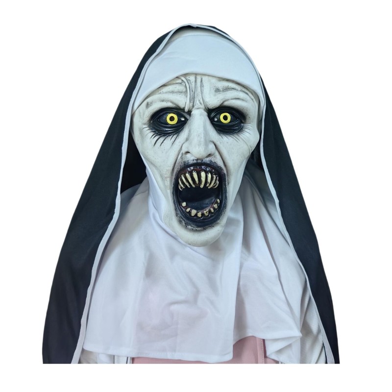 Scary Cosplay The Nun Full Face Halloween Mask Costume Horror Creepy Party Props gallery