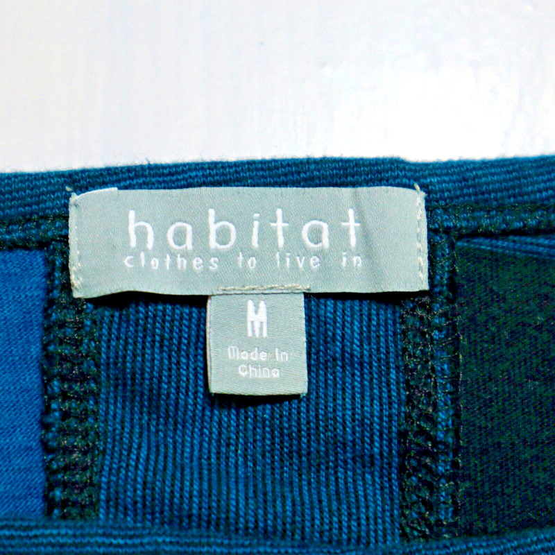 Habitat Size M Stripe Asymmetrical Hem Tee Jersey Blue Black gallery