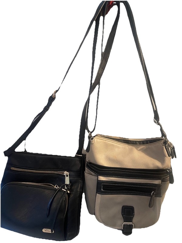 2 Purse Lot 1 Black Monat and 1 Unbranded Crossover Purses Very Nice