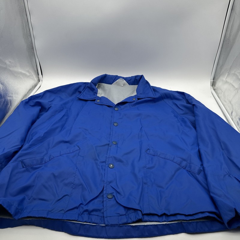 Vintage Velva Sheen Adult XL Snap Button Lightweight Jacket Made In USA Blank
