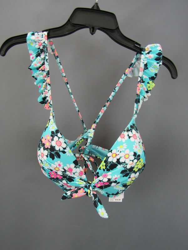California Waves Juniors' Ruffle Push-Up Bikini Top $19.99 Sz D/DD # U10B 319 N gallery