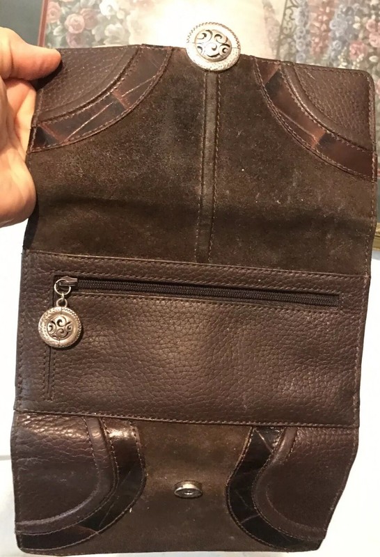 BRIGHTON SOPHIE's CIRCLE Suede & Leather Medium WALLET Organizer Purse gallery