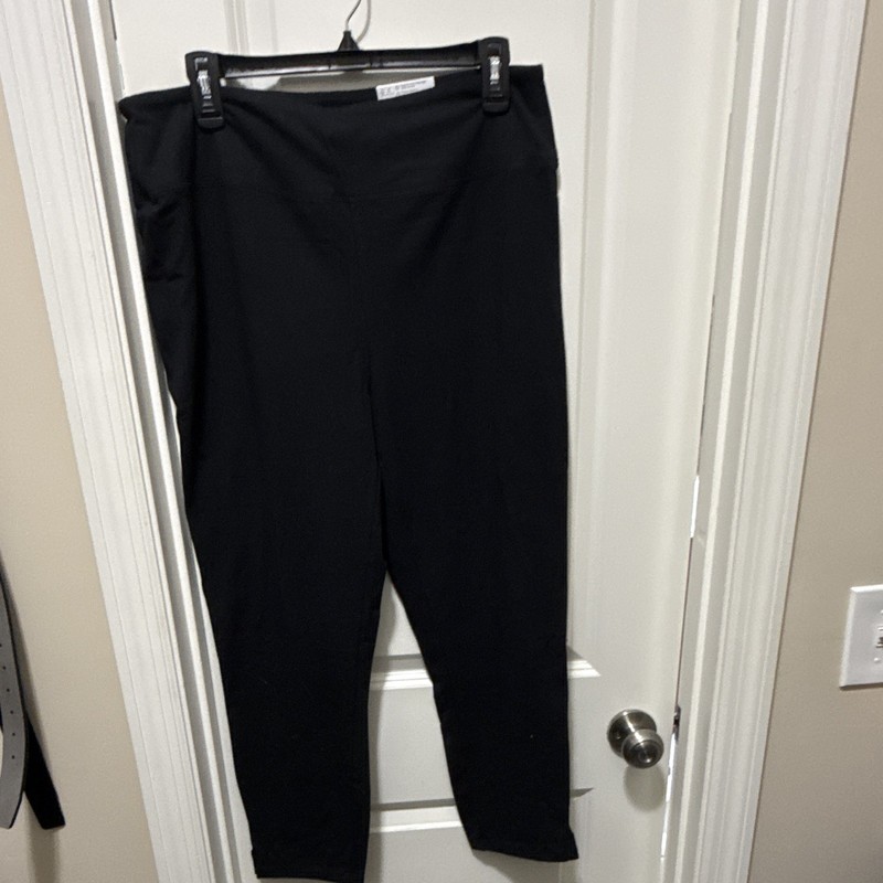 Sonoma Goods For Life High Rise 7/8 Leggings 0X Plus Black Stretch Waist