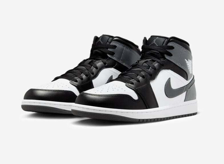 Air Jordan 1 Mid Black/White-Iron Grey Basketball Shoe DQ8426-001 US Men Size 13