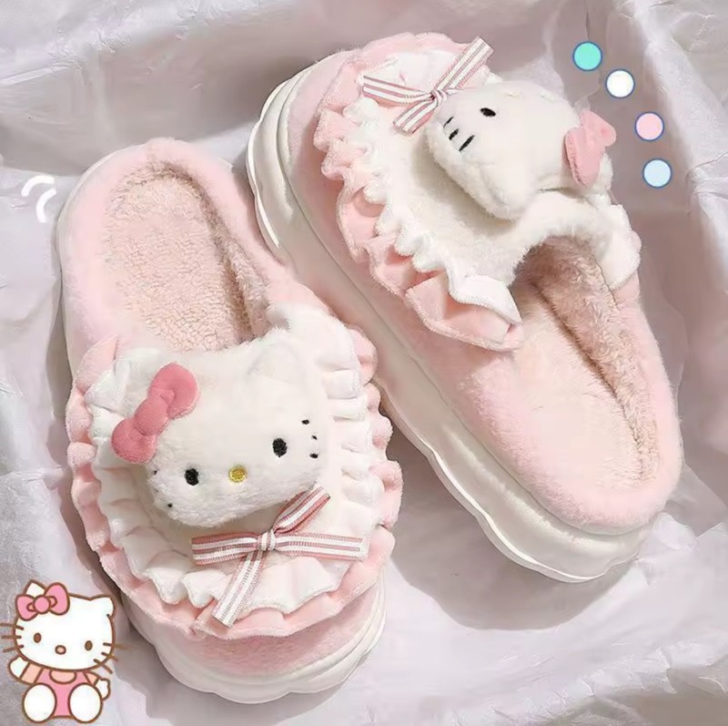 Hello Kitty And Friends Kawaii Sanrio Slippers Sizes (6.5-10.5 US Women’s) Gift
