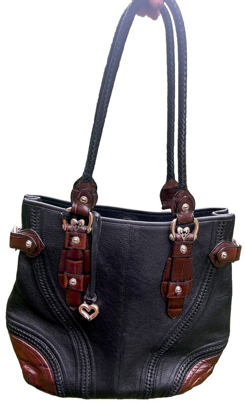 BRIGHTON RACHEL Ornate RARE 3D Leather MGPPB NO COPYING Purse HandBag Satchel MG