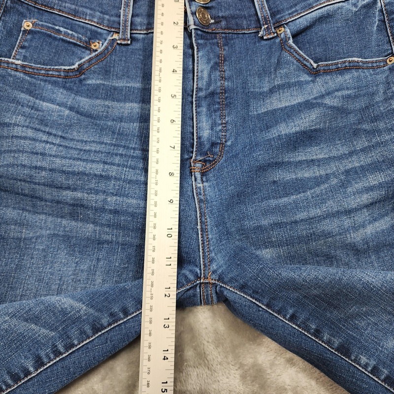 Terra & Sky Jeans Womens 0X 14W Blue High Rise Skinny Crop Jegging Stretch Denim gallery