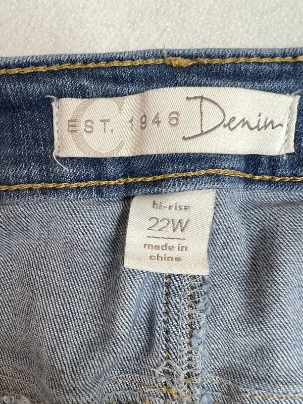 Est. 1946 Denim High Rise Skinny Distressed Jeans Womens 22W gallery